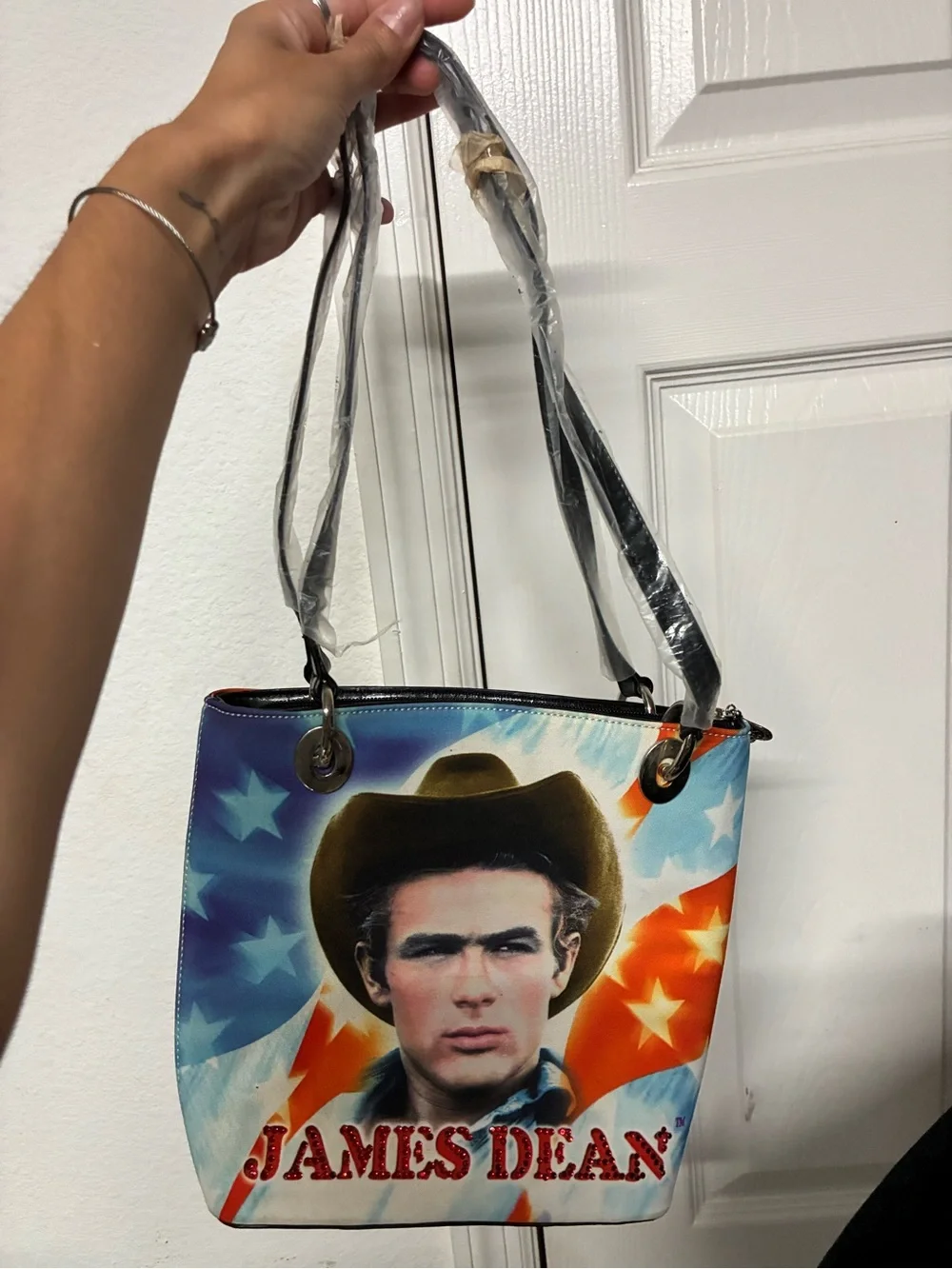 James Dean Print Tote Bag in Multicolor